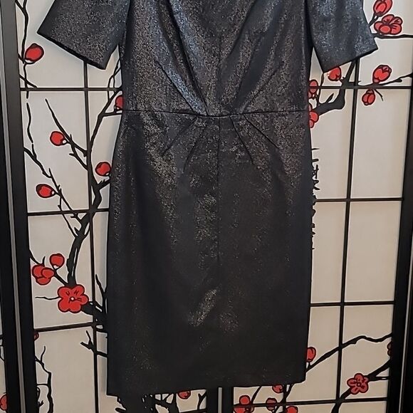 Jill Jill Stuart Metallic Black Short Sleeve Dress - Picture 3 of 13